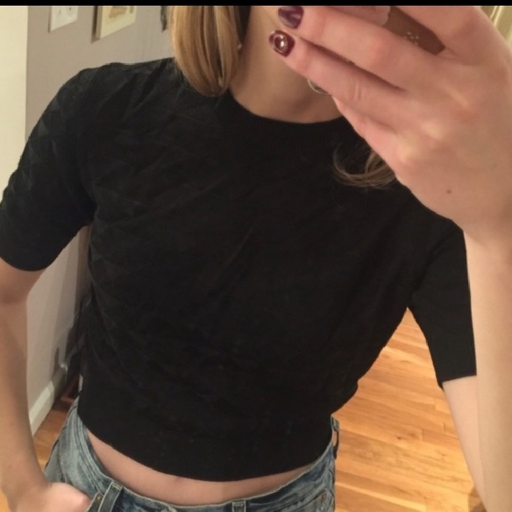 Zara Knit Italian Yarn Cropped Top
